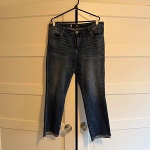 Kut from the Kloth Reese Ankle Straight Leg Jeans: size 14